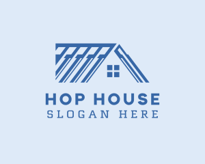 Blue House Roofing logo design