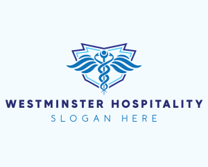 Caduceus Health Hospital logo design