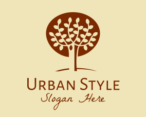 Brown Autumn Tree  logo