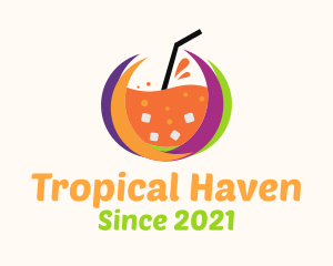 Tropical Fresh Drink logo design