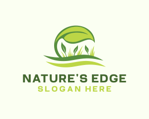 Leaf Grass Landscaping logo design