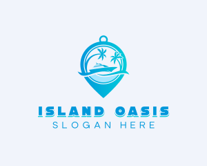 Beach Boat Island logo design