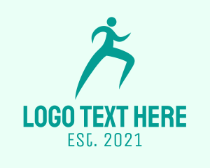 Green Human Runner logo