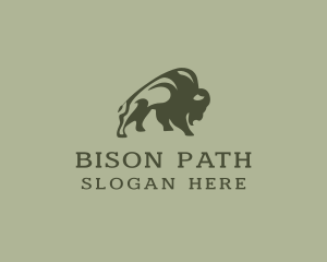 Wild Bison Animal logo