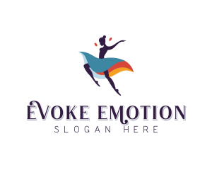 Gymnast Ballet Performer logo design