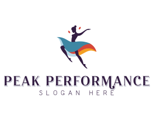 Gymnast Ballet Performer logo design