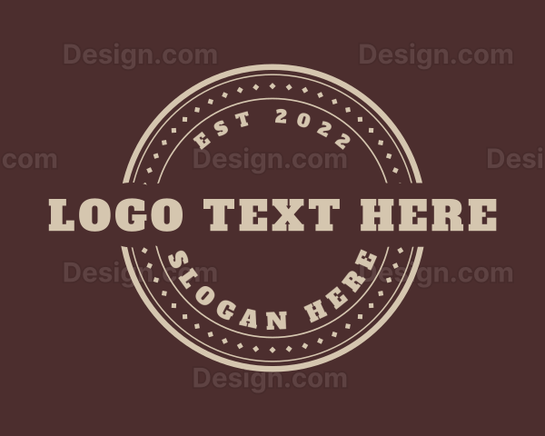 Hipster Badge Traditional Logo