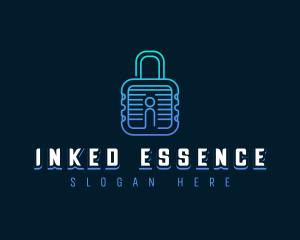 Cyber Protective Padlock Logo