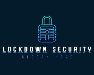 Cyber Protective Padlock logo