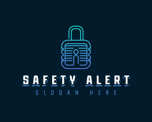 Cyber Protective Padlock logo design