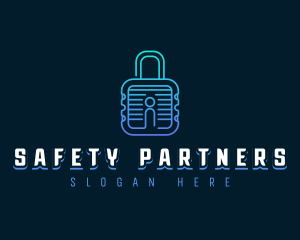 Cyber Protective Padlock logo
