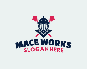 Knight Mace Gamer logo design