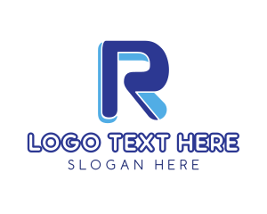 Modern Business Letter R logo