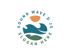 Wave Beach Resort logo design