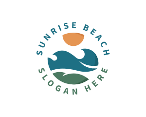 Wave Beach Resort logo design