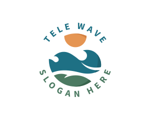 Wave Beach Resort logo design