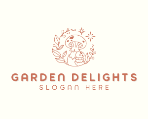 Garden Fungus Mushroom logo design