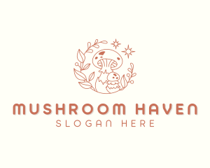 Garden Fungus Mushroom logo design