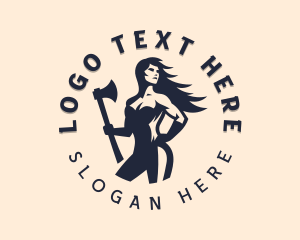 Female Ax Warrior  logo