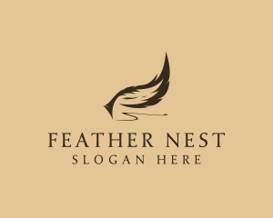 Feather Quill Writing logo design