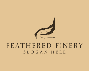 Feather Quill Writing logo design