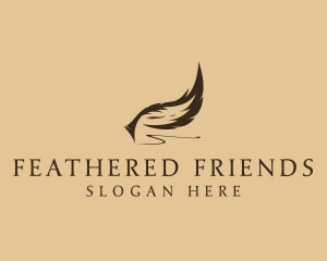 Feather Quill Writing logo design