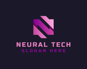 Tech Programming Letter N logo design