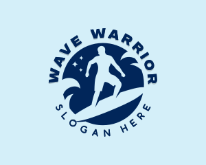 Surfboard Surfing Man logo