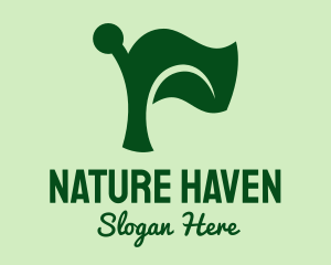 Nature Seedling Flag  logo design