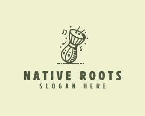 African Native Drum logo design