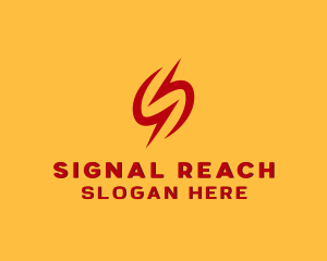 Lightning Charge Power Letter S logo design