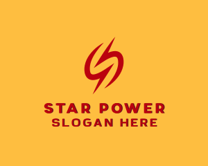 Lightning Charge Power Letter S logo design