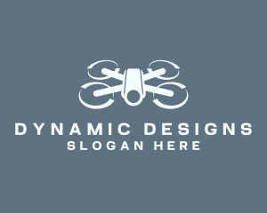 White Aerial Drone logo
