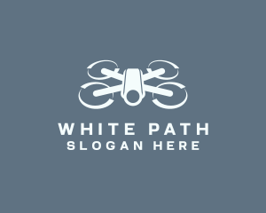 White Aerial Drone logo