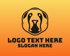 Hexagon Silhouette Dog logo
