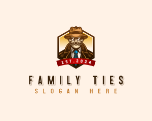 Mustache Detective Researcher logo design