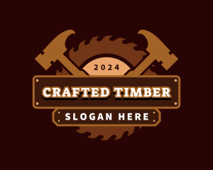 Carpentry Hammer Saw logo design