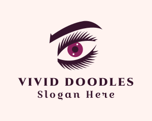 Cosmetic Eye Eyelashes logo design