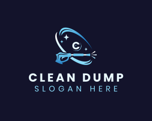 Pressure Washer Cleaning logo design