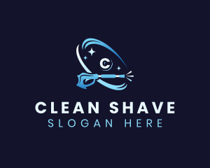 Pressure Washer Cleaning logo design