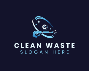 Pressure Washer Cleaning logo design