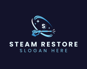 Pressure Washer Cleaning logo design