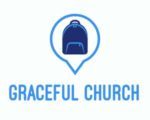 Backpack Location Pin  logo