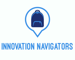 Backpack Location Pin  logo design