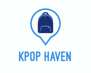 Backpack Location Pin  logo design