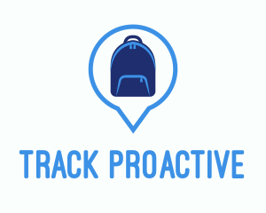 Backpack Location Pin  logo design