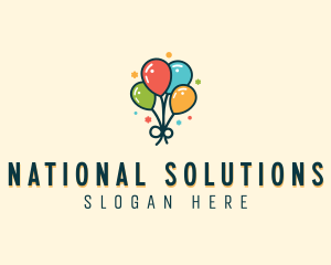 Balloon Party Celebration Logo