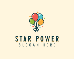 Balloon Party Celebration logo design