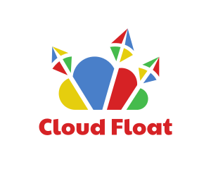 Colorful Cloud Kite logo design