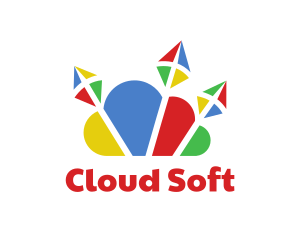 Colorful Cloud Kite logo design